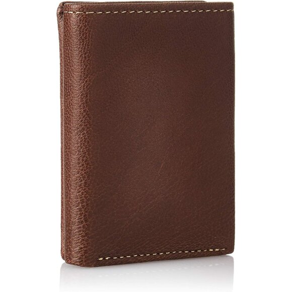 Mens Brown Genuine Leather Rfid Blocking Trifold Wallet With Maximum Capacity - Picture 3 of 5